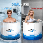 New upgraded adult portable bathtub (80*66 cm) - Foldable cold water bathtub - Foldable soaking bathtub